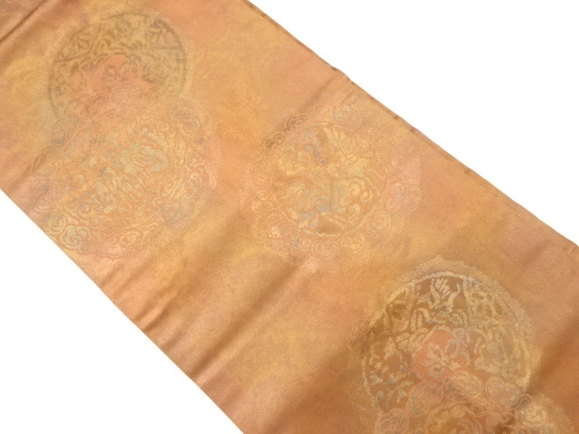 向かい鳳凰に華紋織り出し名古屋帯